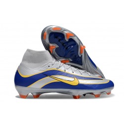 Korki Nike Zoom Mercurial Superfly 10 Elite FG Srebro Niebieski Zawistny